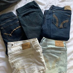 3 Jeans & 2 pairs of shorts